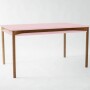 Stół Zeen z Półką 140x90x75cm Jasno różowy