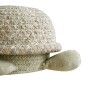 Mały zielonkawy kosz na zabawki do pokoju dziecka. Kosz ma zdejmowaną pokrywę, która tworzy skorupę żółwia.