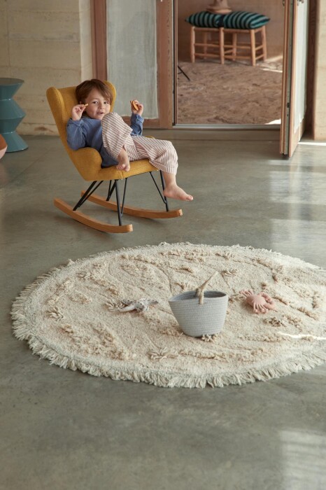Bawełniany dywan do zabawy Wyspa o średnicy 120 cm