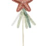 Magiczna różczka w kształcie rozgwiazdy w kolorze koralowym na bambusowym kijku