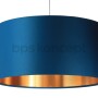 Lampa wisząca granatowa złoty szczotkowany.