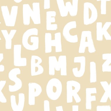 Tapeta edukacyjna literki Letters Beige