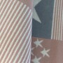 Dywan patchwork gwiazdki różowo niebieski