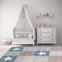 Dywan patchwork gwiazdki różowo niebieski
