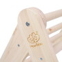 Drewniana Drabinka dla Dzieci 60x61cm Składana do Pokoju, Trójkąt Wspinaczkowy, Naturalny