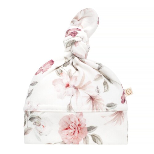 Czapeczka organic cotton BOHO FLOWERS PINK