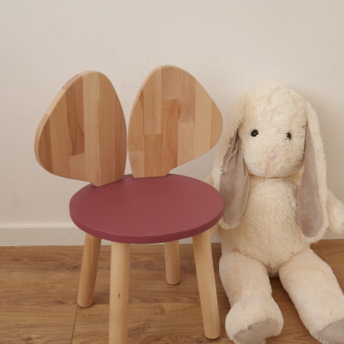 Krzesełko drewniane myszka dla dziecka
