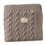 Kakaowy koc z 100% wełny merino- gruby