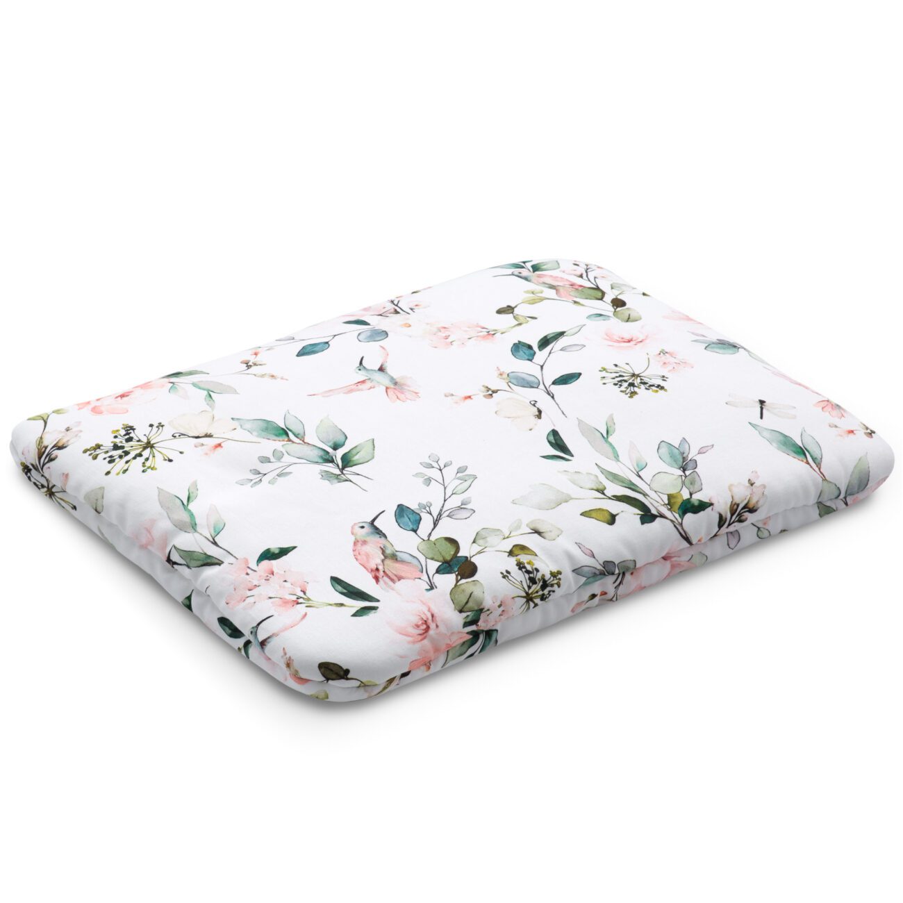 Poduszka 40×30 SECRET GARDEN ON WHITE eco satin cotton