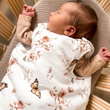 Śpiworek niemowlęcy do spania MOTYLKI