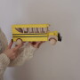 Drewniana zabawka dla dziecka -autobus ręcznie malowany