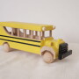Drewniana zabawka dla dziecka -autobus ręcznie malowany