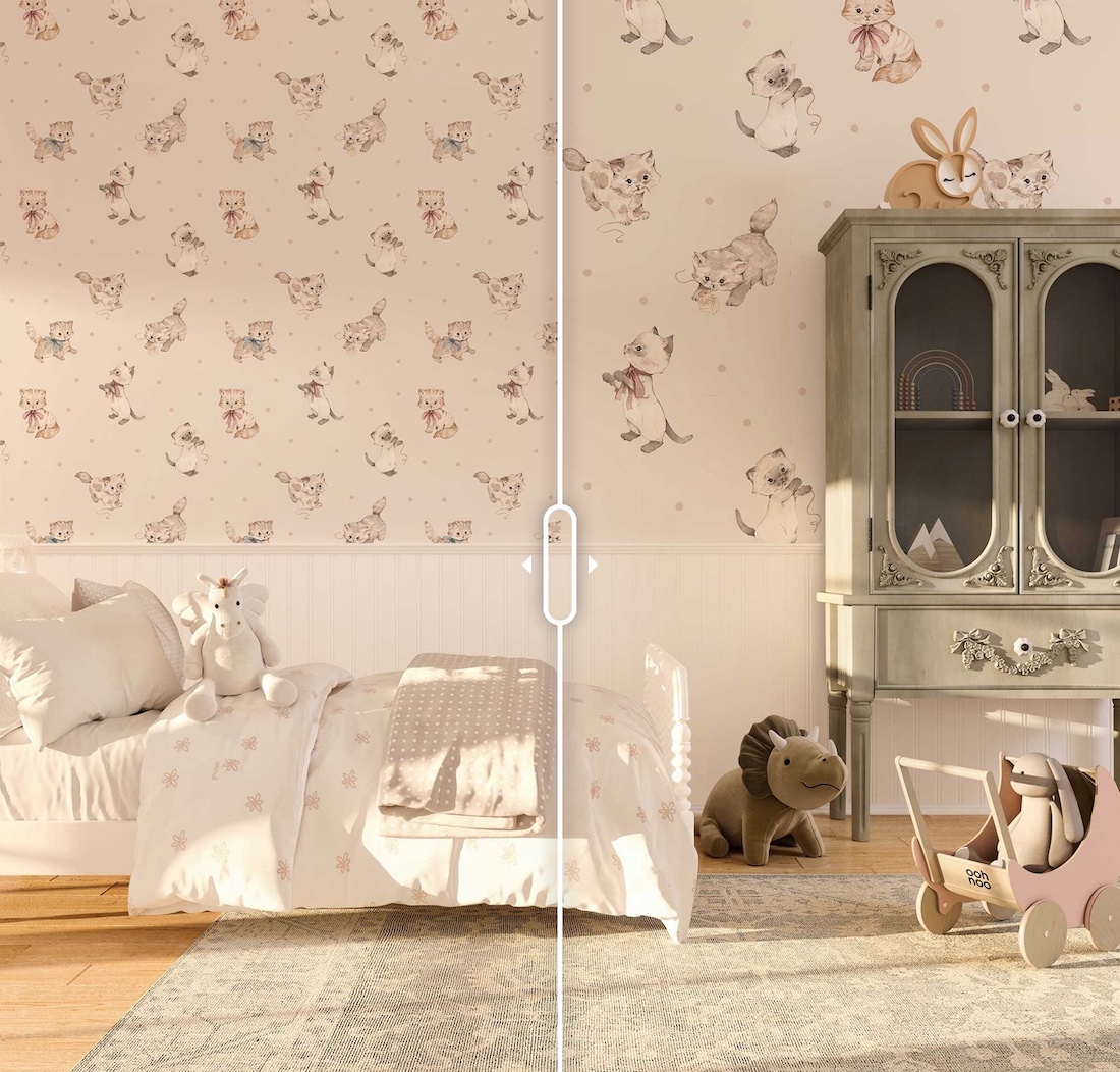 Tapeta w kotki – idealna tapeta do pokoju dziecka