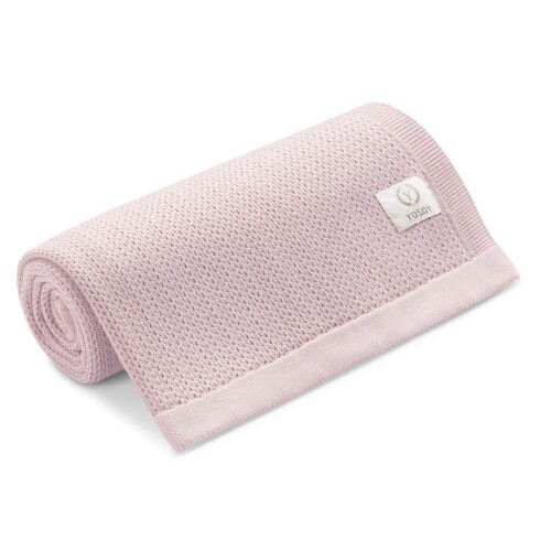 Koc bambusowy CROWN powder pink
