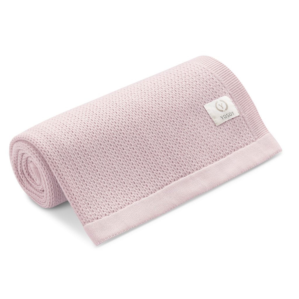 Koc bambusowy CROWN powder pink