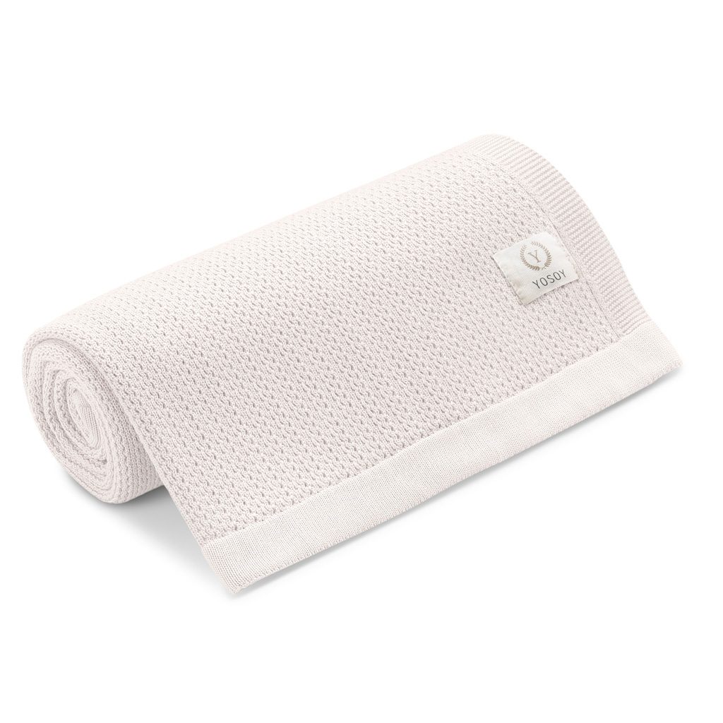 Koc bambusowy CROWN white pearl