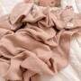 Koc 100% merino wool STARS jasny brudny róż