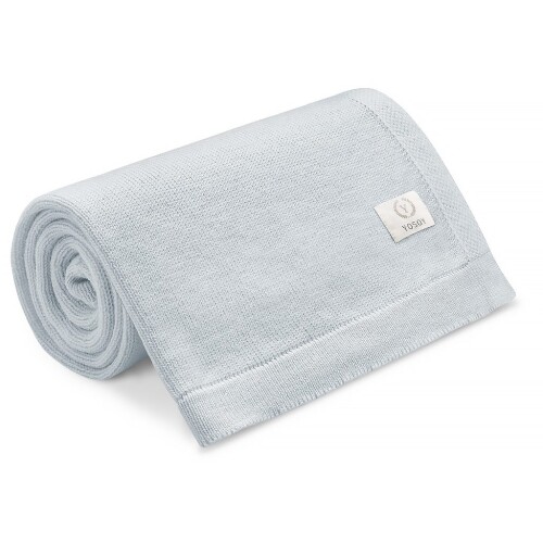 Koc 100% merino wool TOKYO błękitny