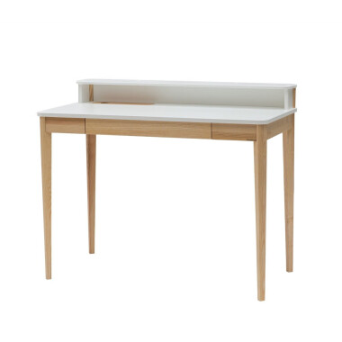 Biurko ASHME Jesionowe 110x56x75cm - Białe