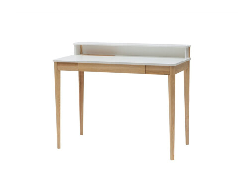 Biurko ASHME Jesionowe 110x56x75cm - Białe