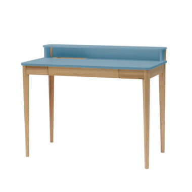 Biurko ASHME Jesionowe 110x56x75cm – Delikatny Niebieski