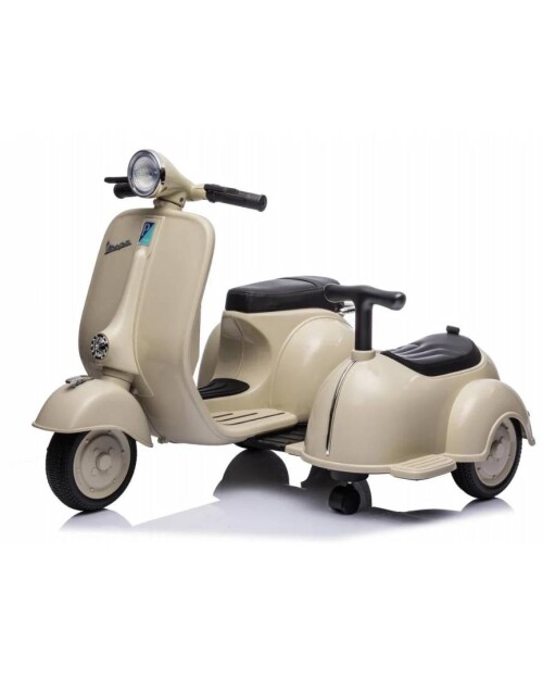 Stylowy retro skuter elektryczny dla dzieci Vespa- beżowa