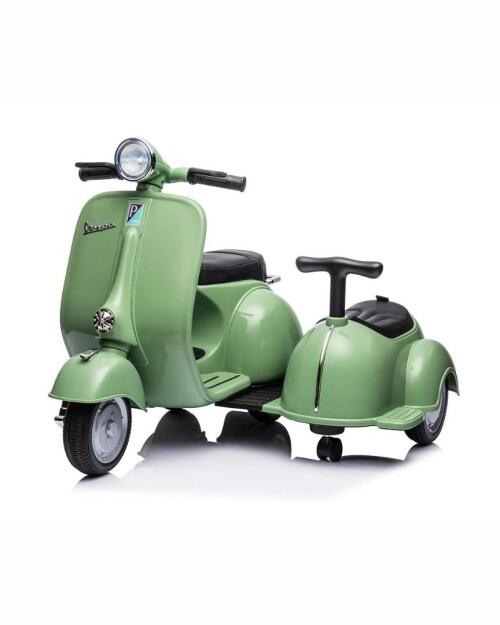 Stylowy retro skuter elektryczny dla dzieci Vespa- zielona