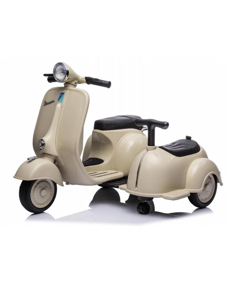 Stylowy retro skuter elektryczny dla dzieci Vespa- beżowa