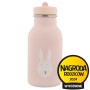 Różowa termiczna butelka z królikiem- 350 ml - Królik Trixie Baby, stal nierdzewna- 100% bezpieczna