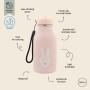 Różowa termiczna butelka z królikiem- 350 ml - Królik Trixie Baby, stal nierdzewna- 100% bezpieczna