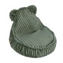 Olive Sage Green Sztruksowa pufa ze zdejmowanym pokrowce, wysokiej jakości, z uszkami jak u misia. Oliwkowa.