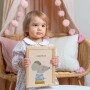 Plakat do pokoju dziecka z uroczą myszką Tobi w pastelowych kolorach