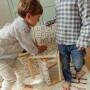 Dywan edukacyjny ABC okrągły 120 cm z kolorowymi literkami i mini poduszkami do nauki alfabetu