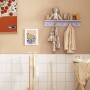 Zestaw do sprzątania KID'S HUB. Miotełka, szufelka, zmiotka, mop i czyścik do krzu w kolorach naturalnego drewna, mięty, ecru.