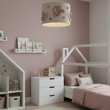 Beżowa lampa boho ze sznurka