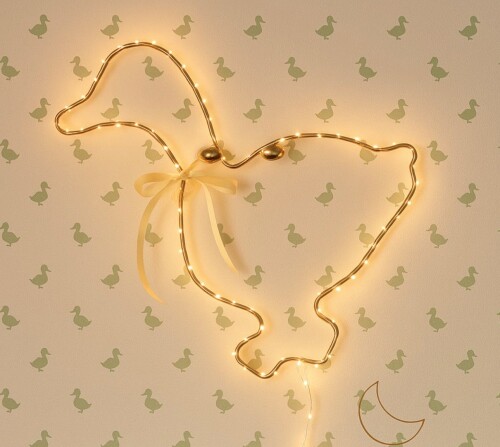 Ręcznie wykonana lampka DUCK w kształcie kaczuszki ze światłem LED w kolorze ciepłym