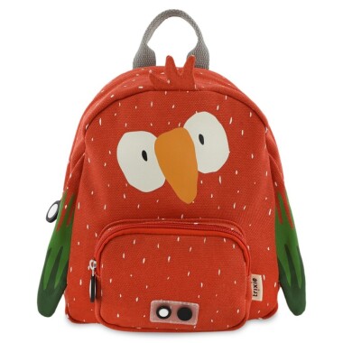 Czerwony plecak dziecięcy papuga Trixie Baby, 5 l, wodoodporny, dla dzieci 2+