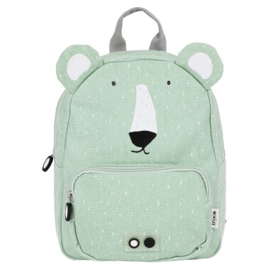 Miętowy plecak dziecięcy miś polarny Trixie Baby, 5 l, wodoodporny, dla dzieci 2+