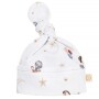 Biała czapeczka z bawełny organicznej w zabawki retro