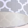 Okrągła lampa sufitowa wisząca szara w koniczynę marokańską