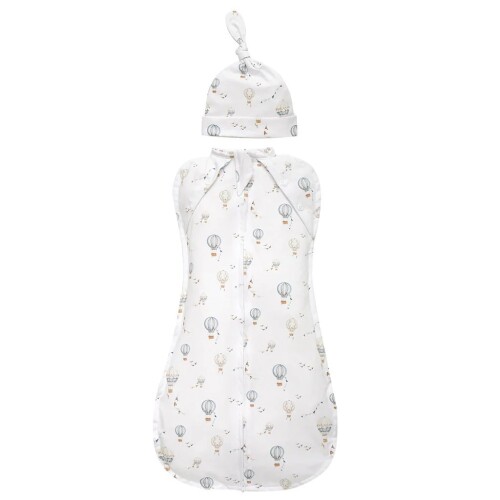 Otulacz dla niemowląt z wypełnieniem YOSOY wykonany z najwyższej jakości bawełny z dodatkiem elastanu, zapewnia maluszkowi ciepło, delikatność i idealne dopasowanie. Biały w balony