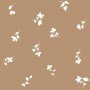 Tapeta Vintage Brown Flowers z drobnymi kwiatami na brązowym tle