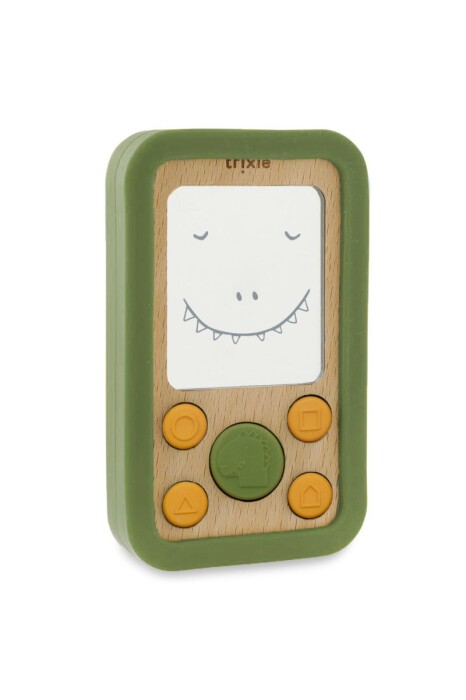 telefon dinozaur dla niemowląt drewno silikon