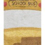 zmywalny dywan autobus szkolny Lorena Canals w żółtym kolorze- detale- zbliżenie na materiały