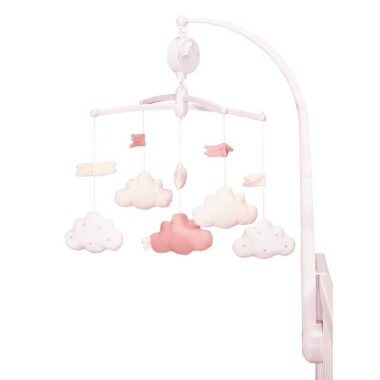 karuzela z pozytywką różowe chmurki Sauthon