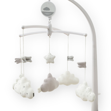 karuzela z pozytywką szare chmurki Sauthon