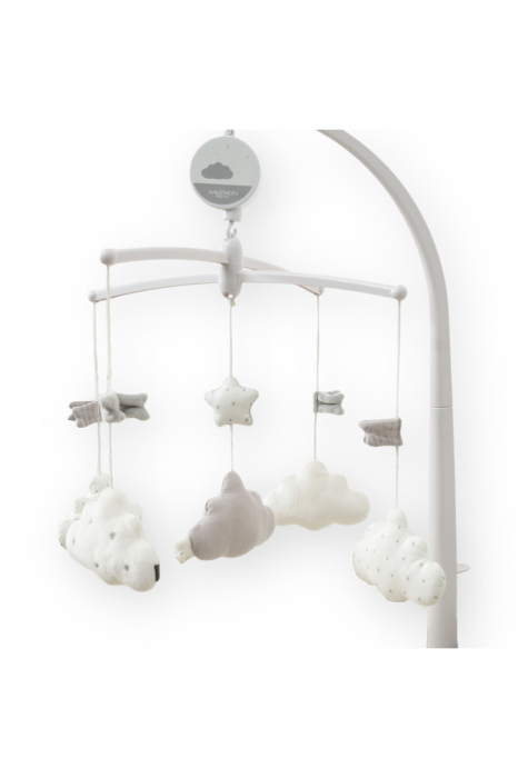 karuzela z pozytywką szare chmurki Sauthon