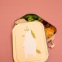 Duża stalowa śniadaniówka lunch box dla dziecka- kremowa z jednorożcem