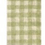 Zielono-biały dywan w kratkę vichy