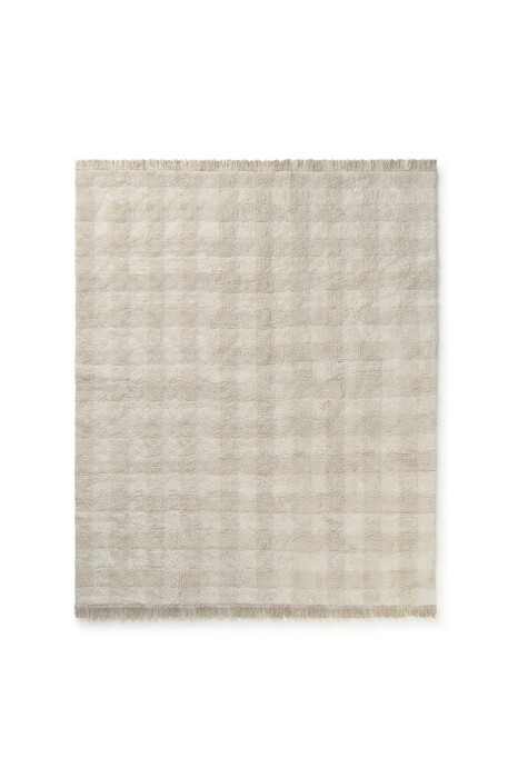 Bawełniany dywan Vichy Ivory w kratę vichy z frędzlami w pokoju dziecka